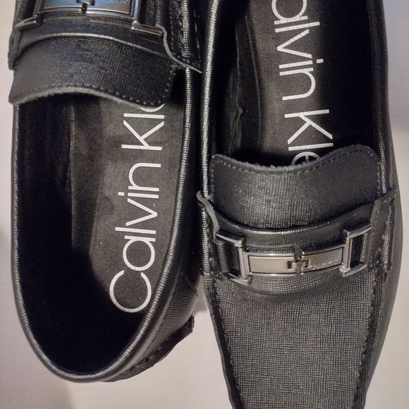 NWB/ CALVIN KLEIN, MAGNUS, BLACK LEATHER LOAFERS, MEN/ SIZE 8.5 main image 12